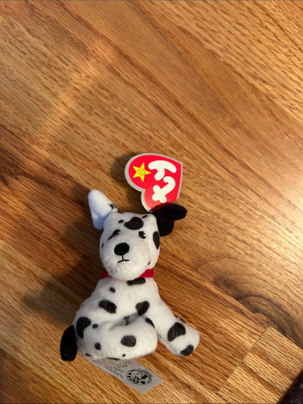 TY Hydrant Dalmatian Spot Beanie Baby - White and Black- McDonald’s happy meal